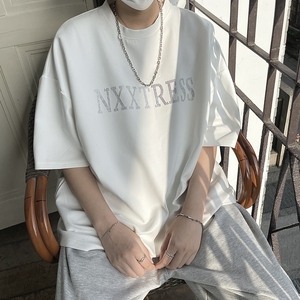 美式高街潮烫钻夏季T恤短袖男女 814-1-T561-P38（棉）图片