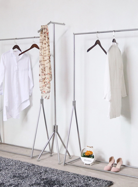 服装店展示架女装货架落地式中岛架童装货架组合挂衣服架银色细管