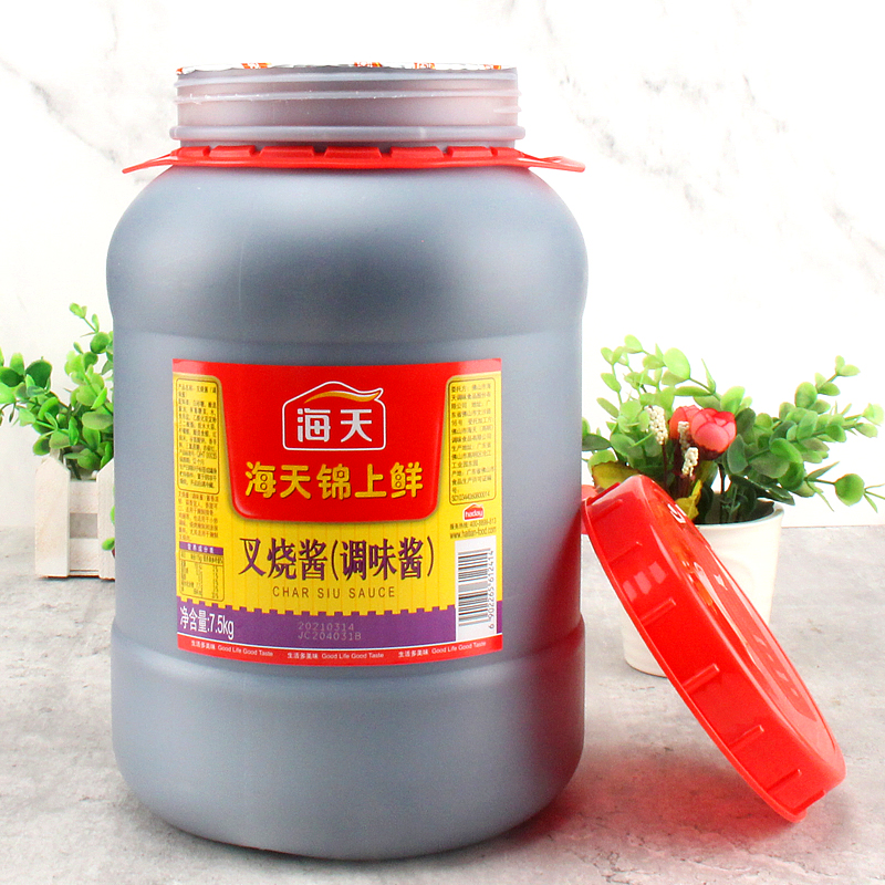 海天锦上鲜叉烧酱7.5kg 商用红烧肉烤肉酱蜜汁排骨大桶叉烧调味酱