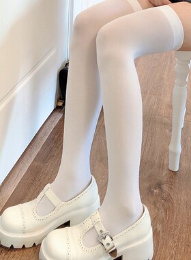 长筒袜黑色高筒大腿袜白色过膝袜春夏薄款袜子女网红日系白丝jk袜