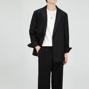 306B-2-T3230-P200 2025秋季时尚痞帅青年西服西裤两件套装图片