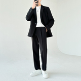 507A-T3250-P2302025秋冬男轻熟风纯色微阔西服西裤两件套装礼服，男装西服，星座507A（原星座306B-2）