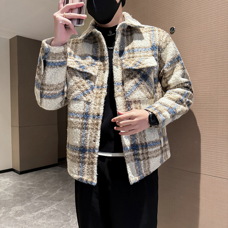 306B-2-M638-P1052025秋冬毛圈时尚毛呢大衣外套夹克加棉加厚款,男装夹克,星座507A（原星座306B-2）