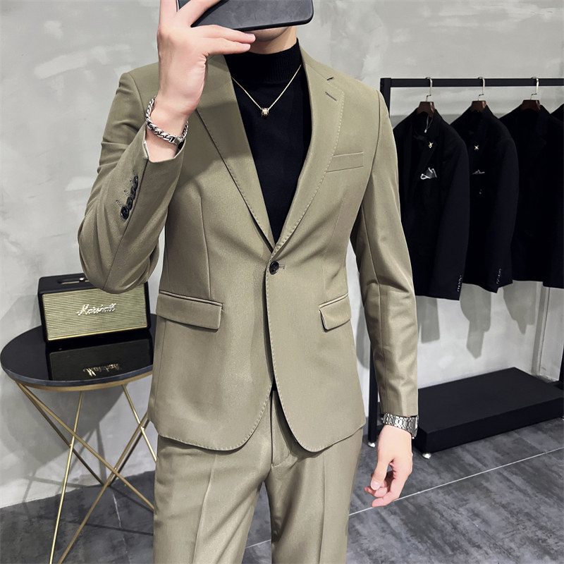 507A-T639-P2252025春季时尚男士单扣西服西裤两件套装,男装西服,星座507A（原星座306B-2）