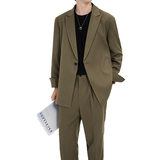 306B-2-T3230-P2002025秋装时尚微阔版西服西裤两件套装帅气，男装西服，星座507A（原星座306B-2）