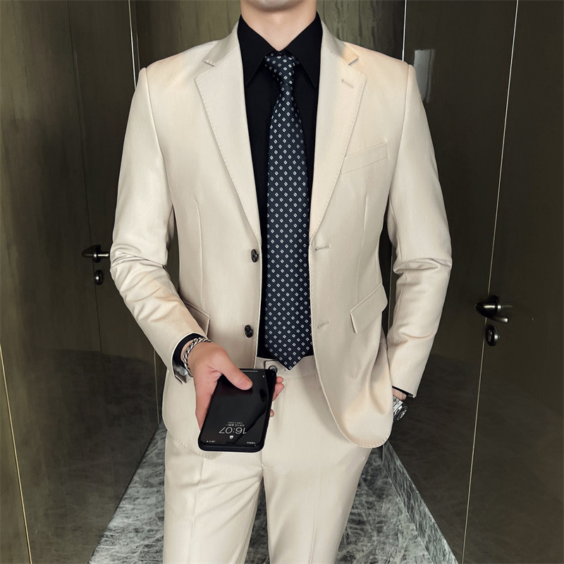 306B-2-T686-P2302025秋冬男意式双扣正装西服两件套装西装礼服,男装西服套装,星座507A（原星座306B-2）