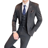 306B-2-SJT055-P2802024英伦绅士西服三件套结婚礼服新郎伴郎，男装西服，星座507A（原星座306B-2）