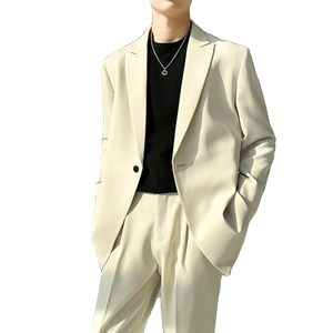 306B-2-T3230-P200 2025春装新品轻熟风男士西服两件套装青年西装图片