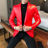 306B-2-PY05-P802025秋装时尚男士小西装纯色皮衣外套，男装西服套装，星座507A（原星座306B-2）