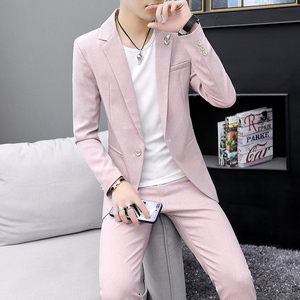 306B-2-LJT917-P125 2025秋冬男士西服西裤两件套装时尚青年礼服图片
