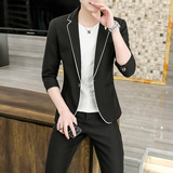 306B-2-T117-P120男士西服九分裤西装七分袖修身两件套，男装西服，星座507A（原星座306B-2）
