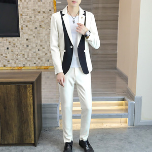 306B-2-T111-P125 2025秋季男士西服外套两件套修身休闲西装潮流图片