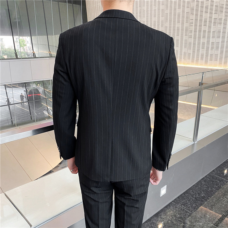LJT095-P225春夏商务休闲绅士西服两件套装条纹小西装结婚礼服,男装西服套装,星座507A（原星座306B-2）