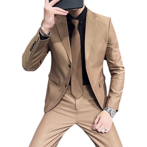 306B-2-T686-P230 2025春夏男士双扣正装西服两件套装结婚礼服图片