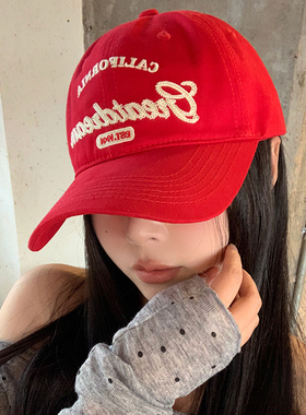 Charn Kiond 日本设计师联名款美式红色字母棒球帽深顶百搭鸭舌帽