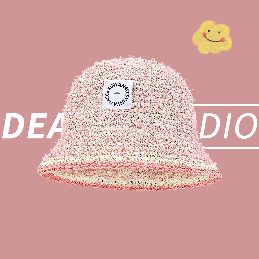 Charn Kiond 日本设计师联名款简约笑脸贴布草编渔夫帽显脸小盆帽,服饰配件/皮带/帽子/围巾,手帕,淘宝优惠券,粉丝福利购,淘宝优惠卷