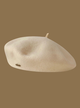 Charn Kiond 帽子设计师联名款百搭英伦复古画家帽秋冬毛呢贝雷帽