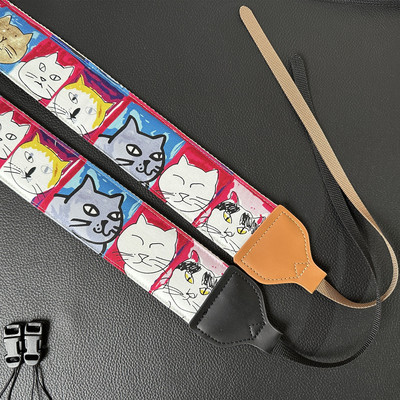 UNIKSTRAP猫咪加宽相机背带真皮