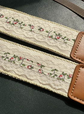 UNIKSTRAP唯美浪漫白色蕾丝花边小碎花通用文艺范相机背带相机带