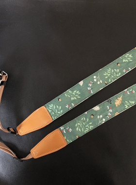 原创纯手工复古橡果文艺范相机背带微单单反及拍立得Camera strap