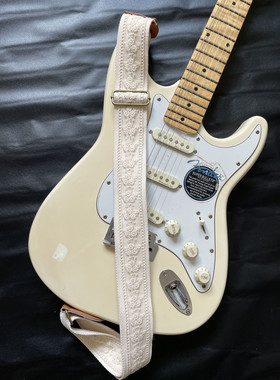 超美5厘米纯手工紫色杏色蕾丝吉他背带适合各型号吉他贝斯电贝斯