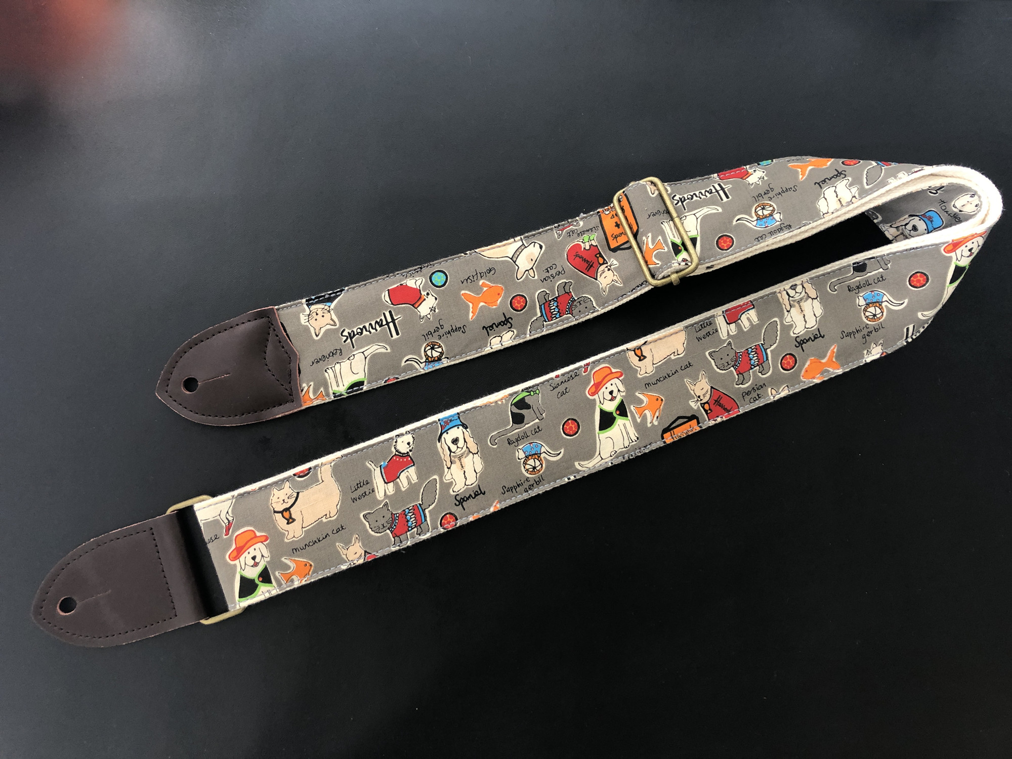 纯手工5厘米可调节萌宠系列通用吉他带电吉他带GUITAR STRAP