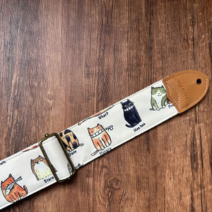 GIGFORU手作阿猫阿狗卡通系列可爱结实耐用通用吉他背带贝斯背带