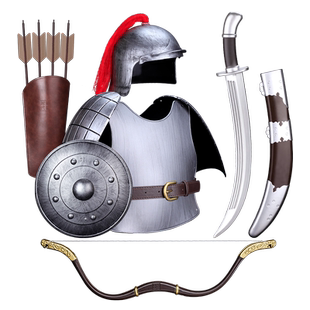 大元朝儿童蒙古骑兵塑料盔甲道具可穿真人玩具刀剑弓箭帝国时代