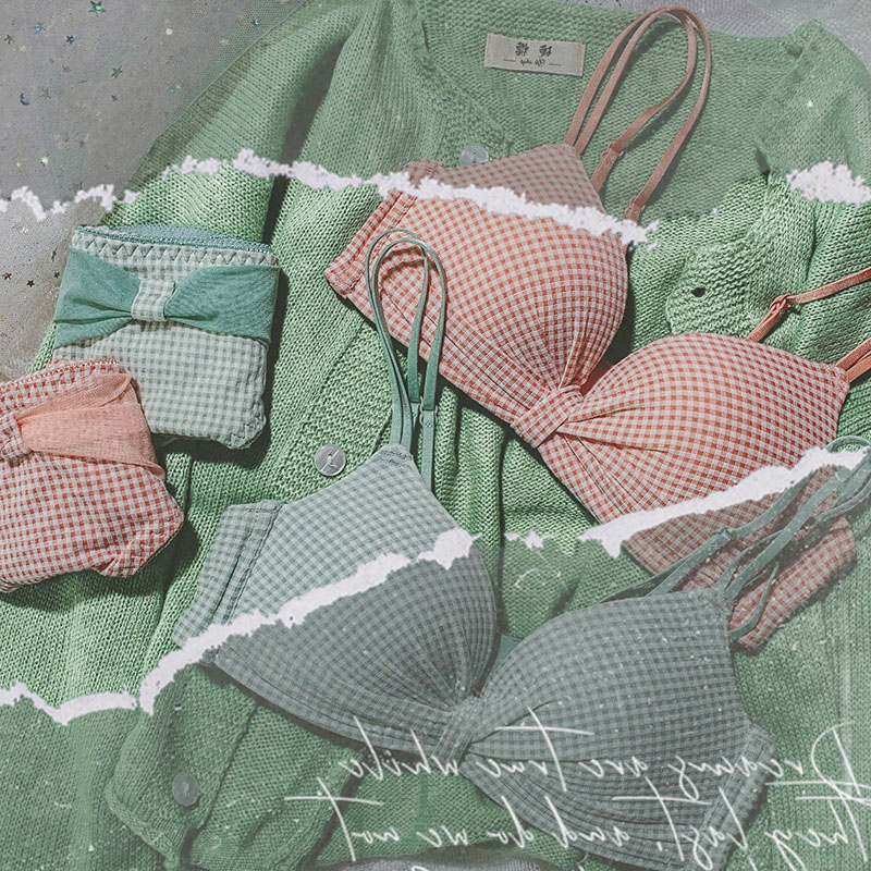 甜美内衣女无钢圈薄款多情猫小胸聚拢文胸罩bra少女日系可爱夏季