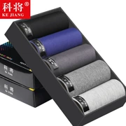 4 tải nam đồ lót nam boxer màu cotton bông tinh khiết nam đồ lót thanh niên thể thao thoáng khí đầu thủy triều - Giống cái