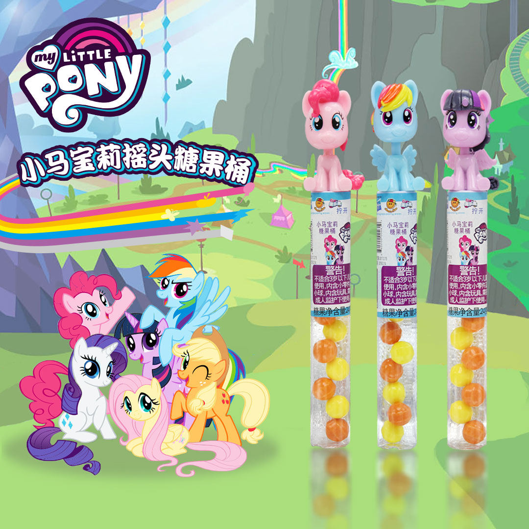 My Little Pony小马宝莉玩具 儿童公仔摇头糖果筒糖豆筒零食玩具|msdalam kategori makanan ringan/Nuts/Specialty, Gula-gula dan makanan ringan/Jelly/Pudding, gula-gula - dari Buy2taobao.com untuk memberikan perkhidmatan ejen Taobao profesional membeli