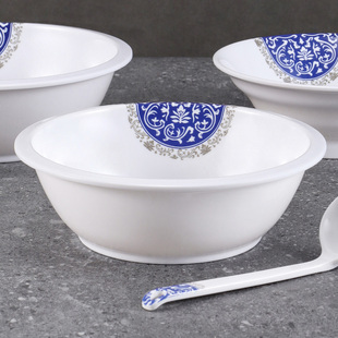 凯柏雅密胺碗商用仿瓷酒店汤盆面碗塑料大号饭碗酸菜鱼碗羊杂汤碗