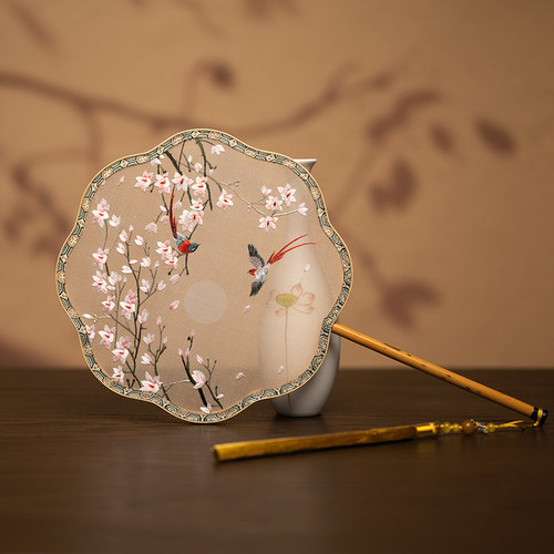 苏绣扇子苏州绣美双面绣古风团扇