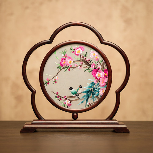 苏州绣美礼品中式双面绣装饰摆件