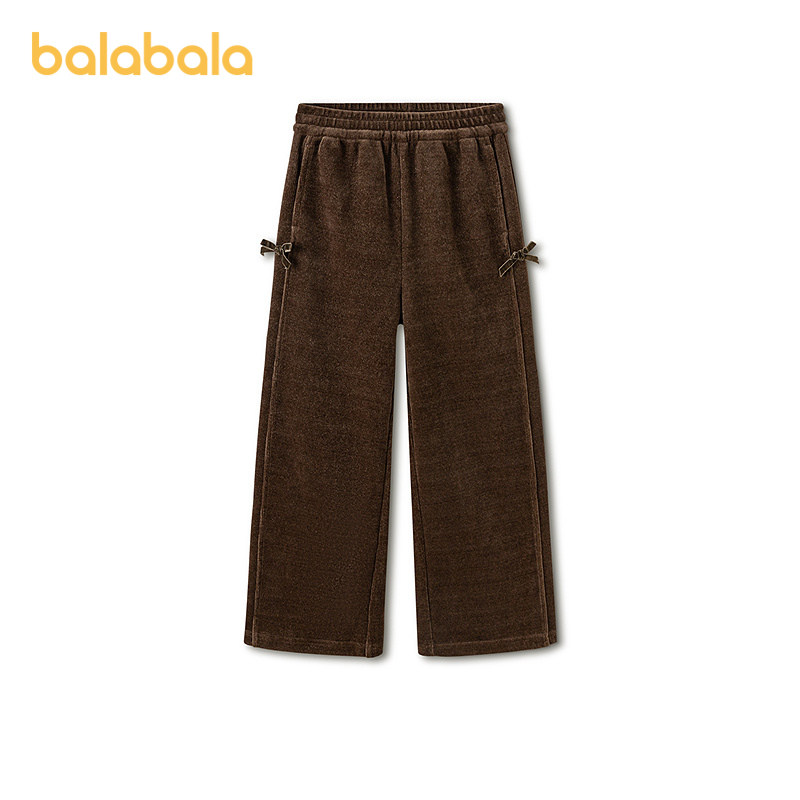 【商场同款】巴拉巴拉童装儿童裤子女2026春新款长裤直筒裤雪尼尔,童装/婴儿装/亲子装,运动裤卫裤,淘宝优惠券,粉丝福利购,淘宝优惠卷