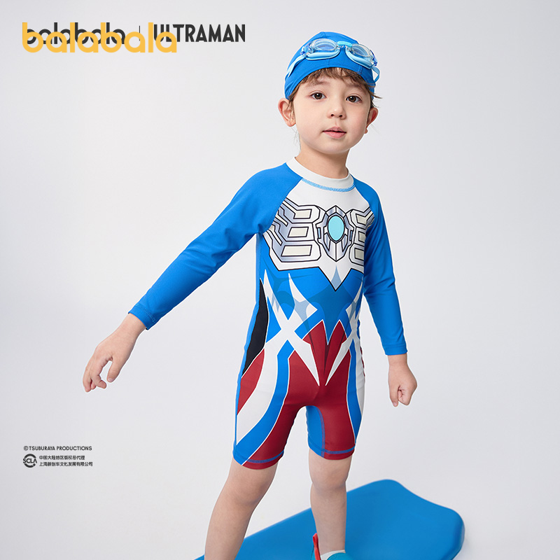 巴拉巴拉泳衣男童防晒连体泳装