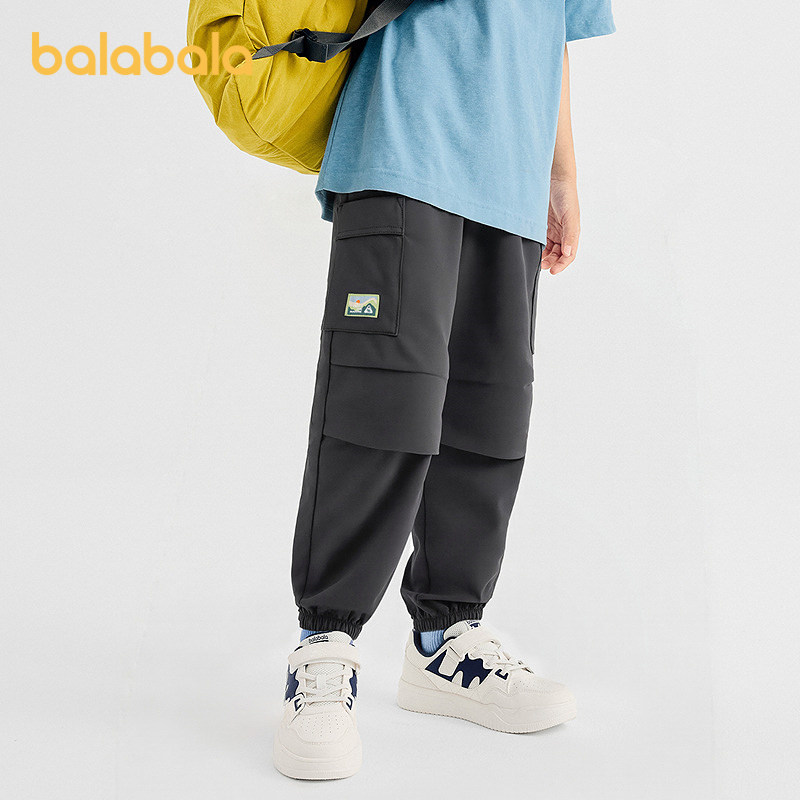 【balaOne】巴拉巴拉童装儿童裤子男女童长裤2026新款春装伞兵裤