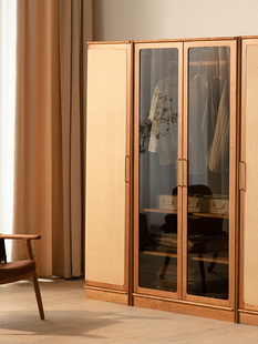 时序衣柜 致家家居 |实木组合推拉门大衣柜卧室家用简约现代衣橱