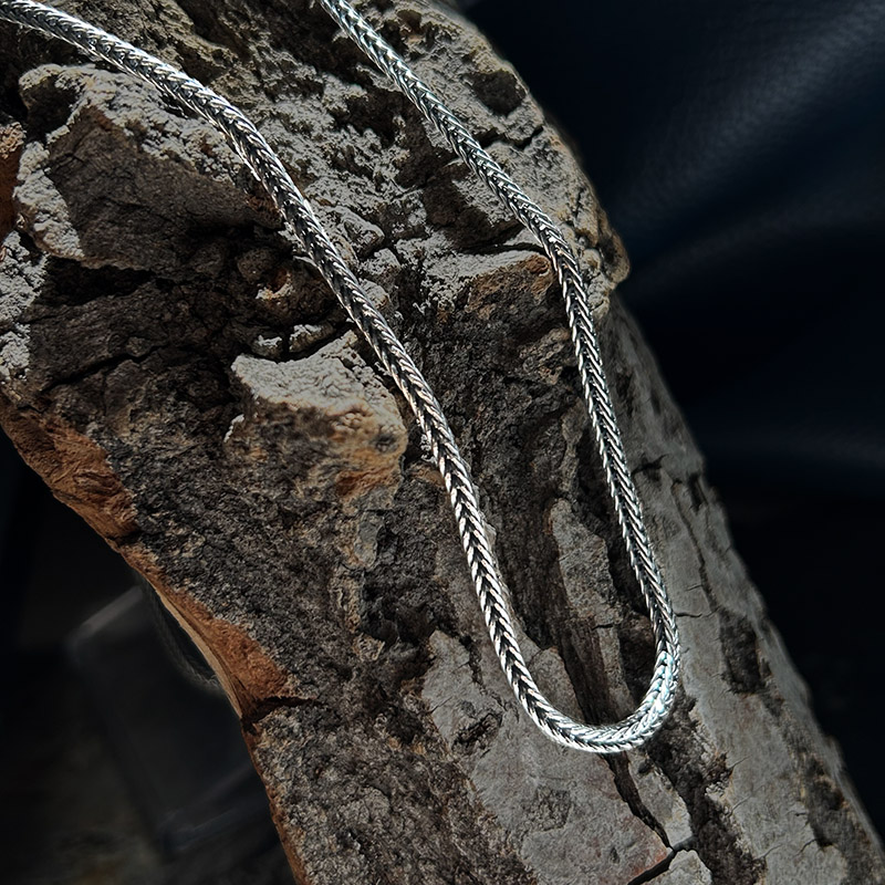 简约银项链纯银蛇骨链男链子