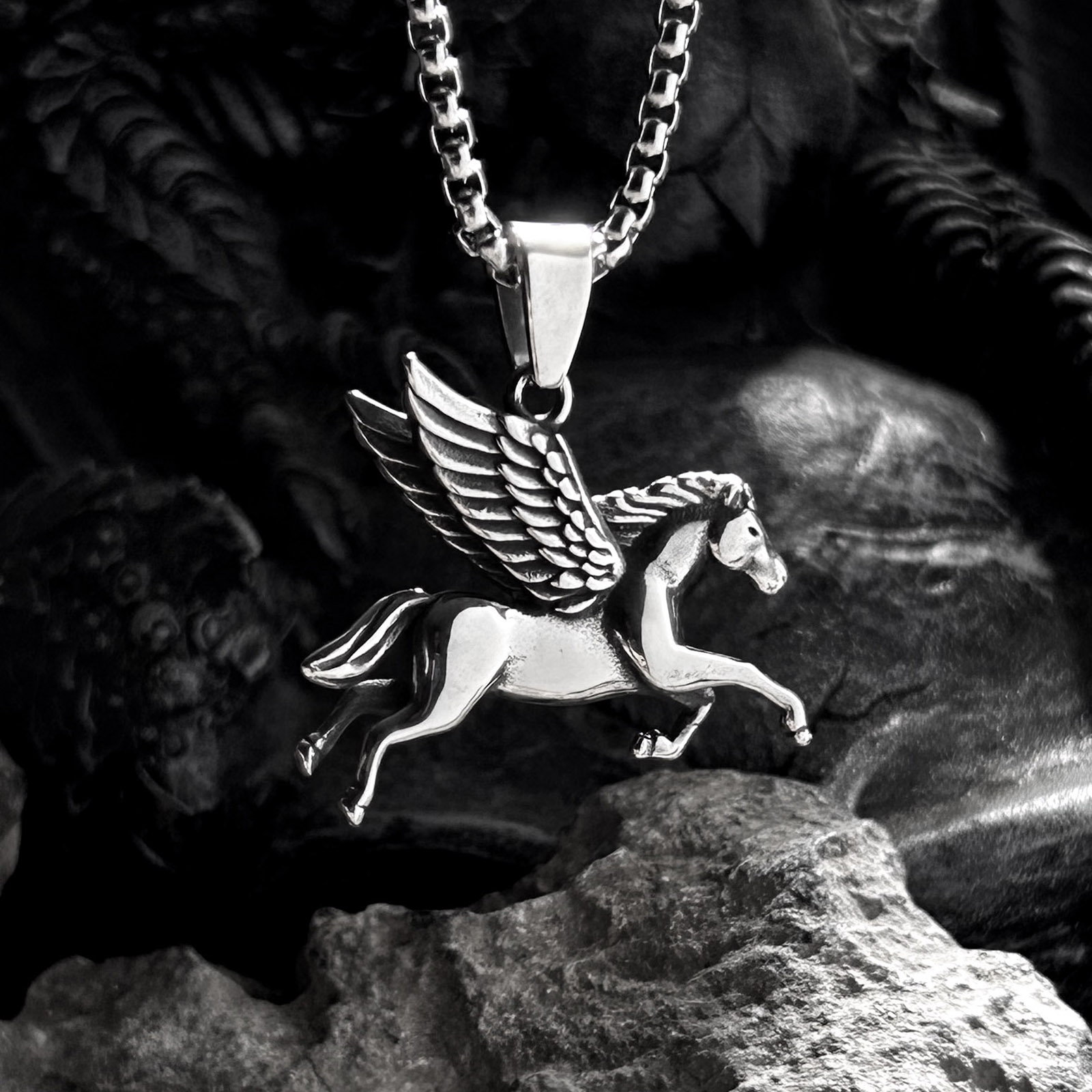 希腊神话飞马吊坠项链