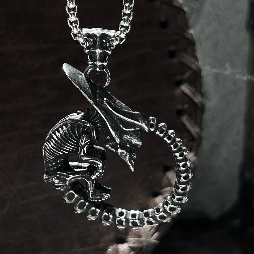 异形吊坠挂件项链男骷髅饰品
