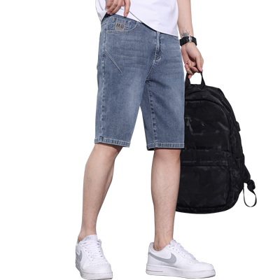 冰丝牛仔短裤男夏季薄款牛仔短裤