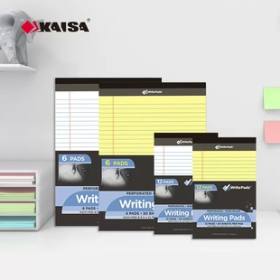 Pad上翻A4笔记本美剧同款 Legal 法律黄色分栏本律政演草可撕草稿纸学生美国A4课堂笔记 拍纸本 凯萨KAISA美式