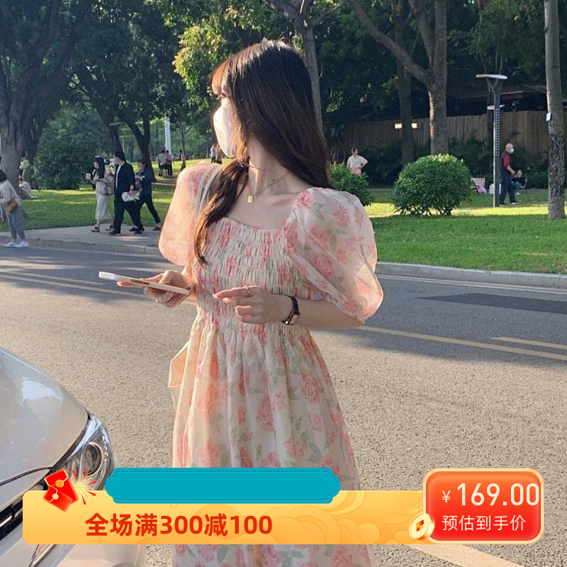 法式ins超仙学生裙子新款连衣裙春夏季高级感碎花辣妹裙温柔
