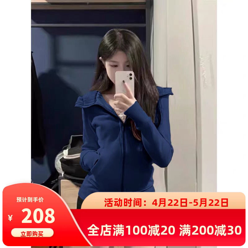 2025新款连帽卫衣女春秋款外套休闲宽松慵懒风爆款秋季拉链开衫潮