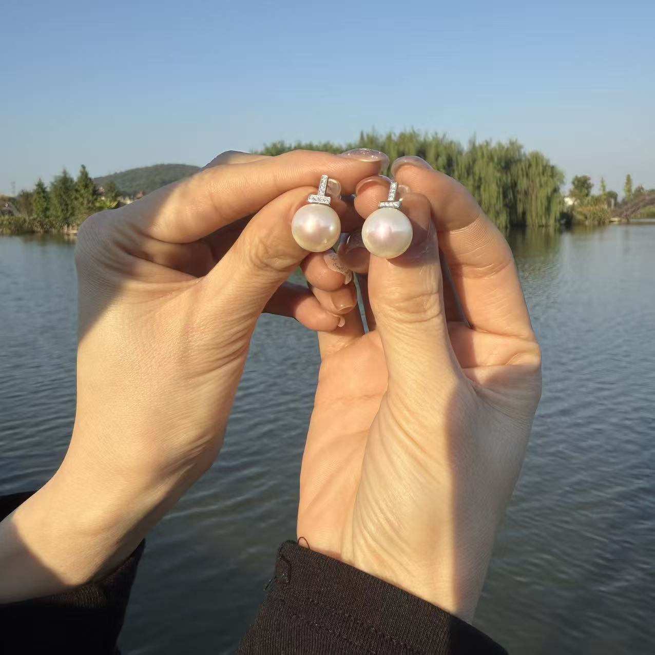 12-13mm爱迪生耳钉S925银 ED2350