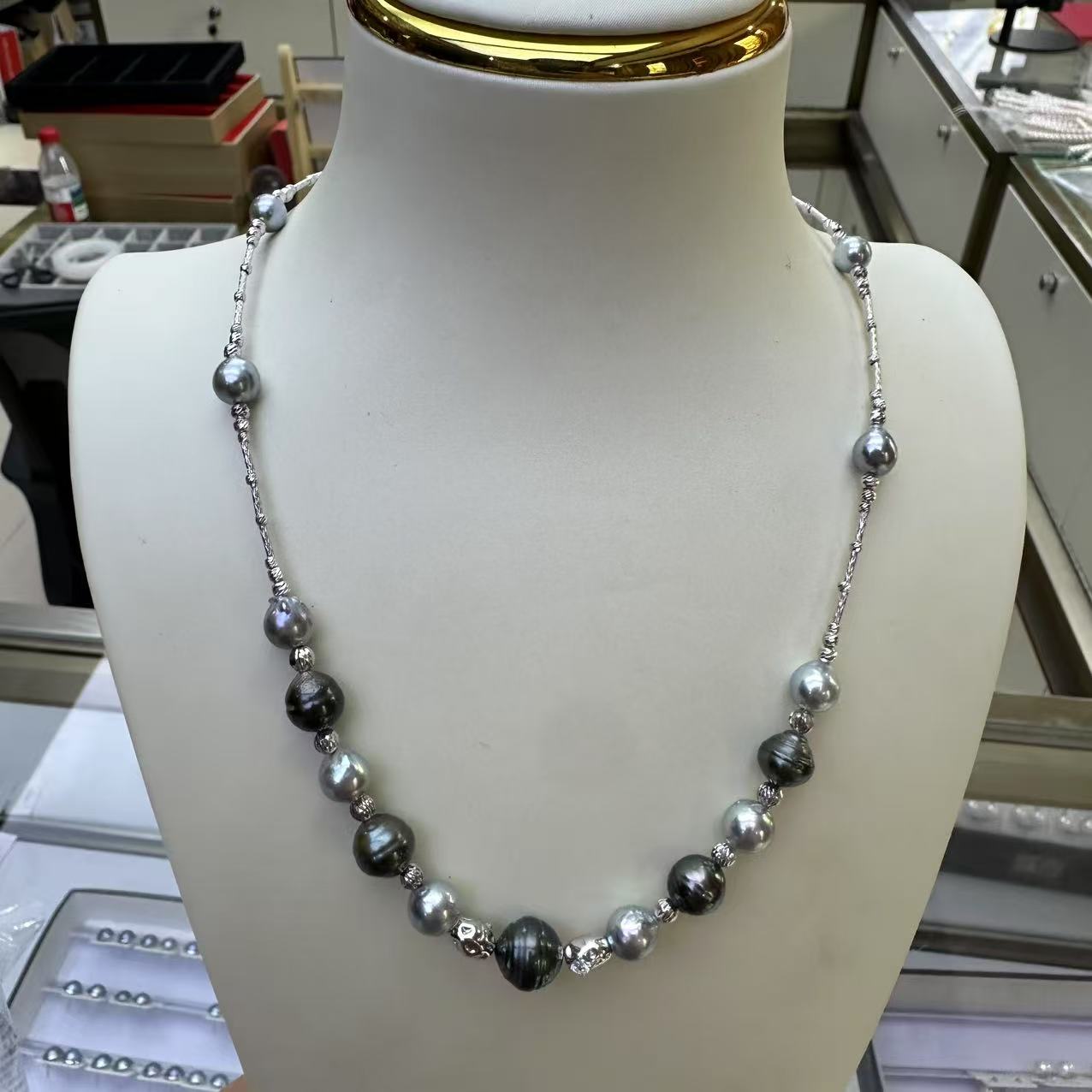 【周总福利特惠】海水真多麻大溪地设计款珍珠项链 XL2746