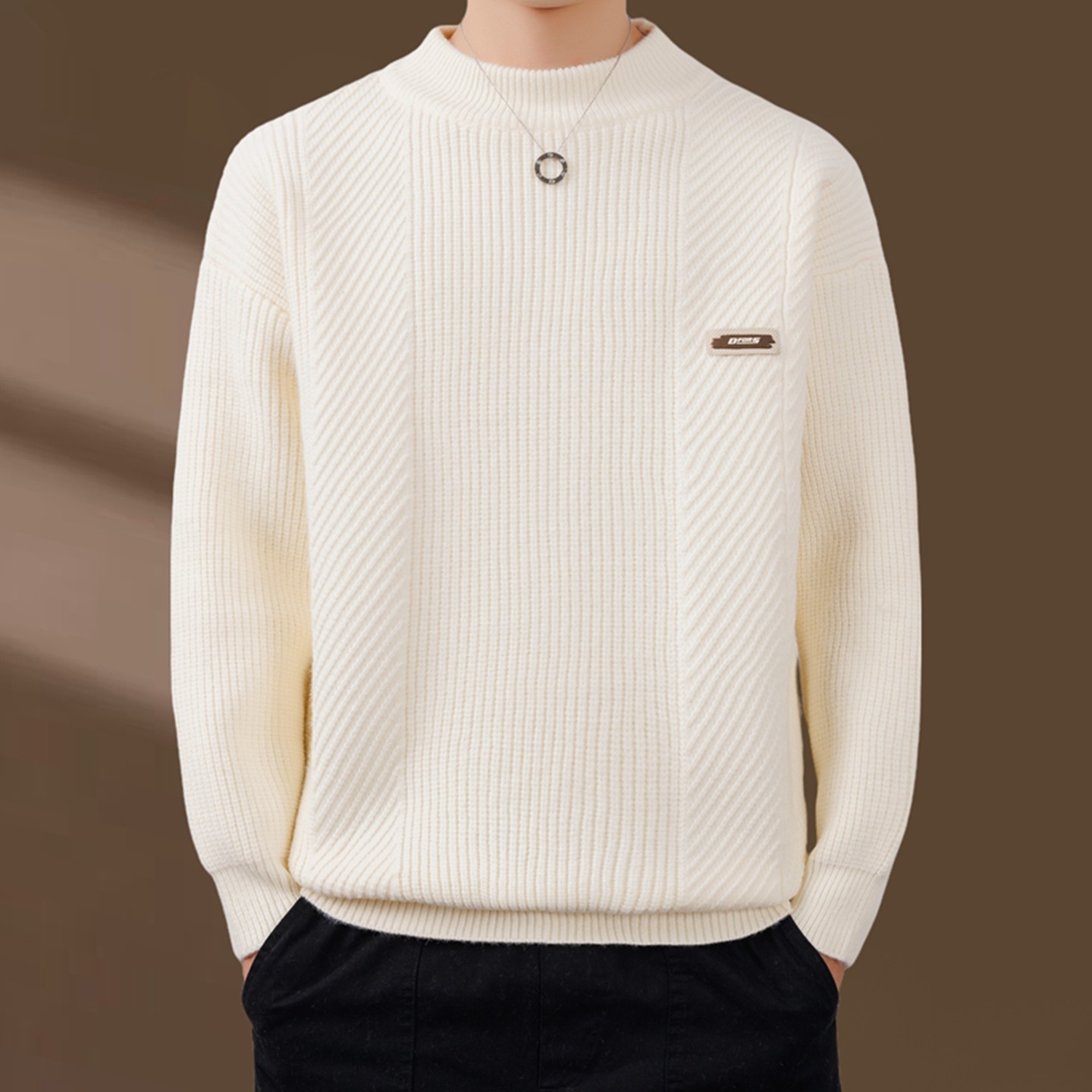 侨迪蒙拉重磅高级感针织衫男秋冬季半高领毛线衣保暖内搭潮牌毛衣,男装,针织衫/毛衣,淘宝优惠券,粉丝福利购,淘宝优惠卷