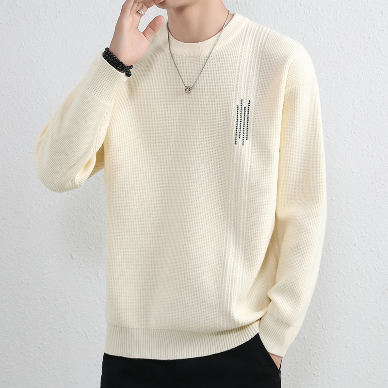 侨迪蒙拉高端春秋潮牌内搭毛衣男秋冬季加厚保暖打底时尚针织衫