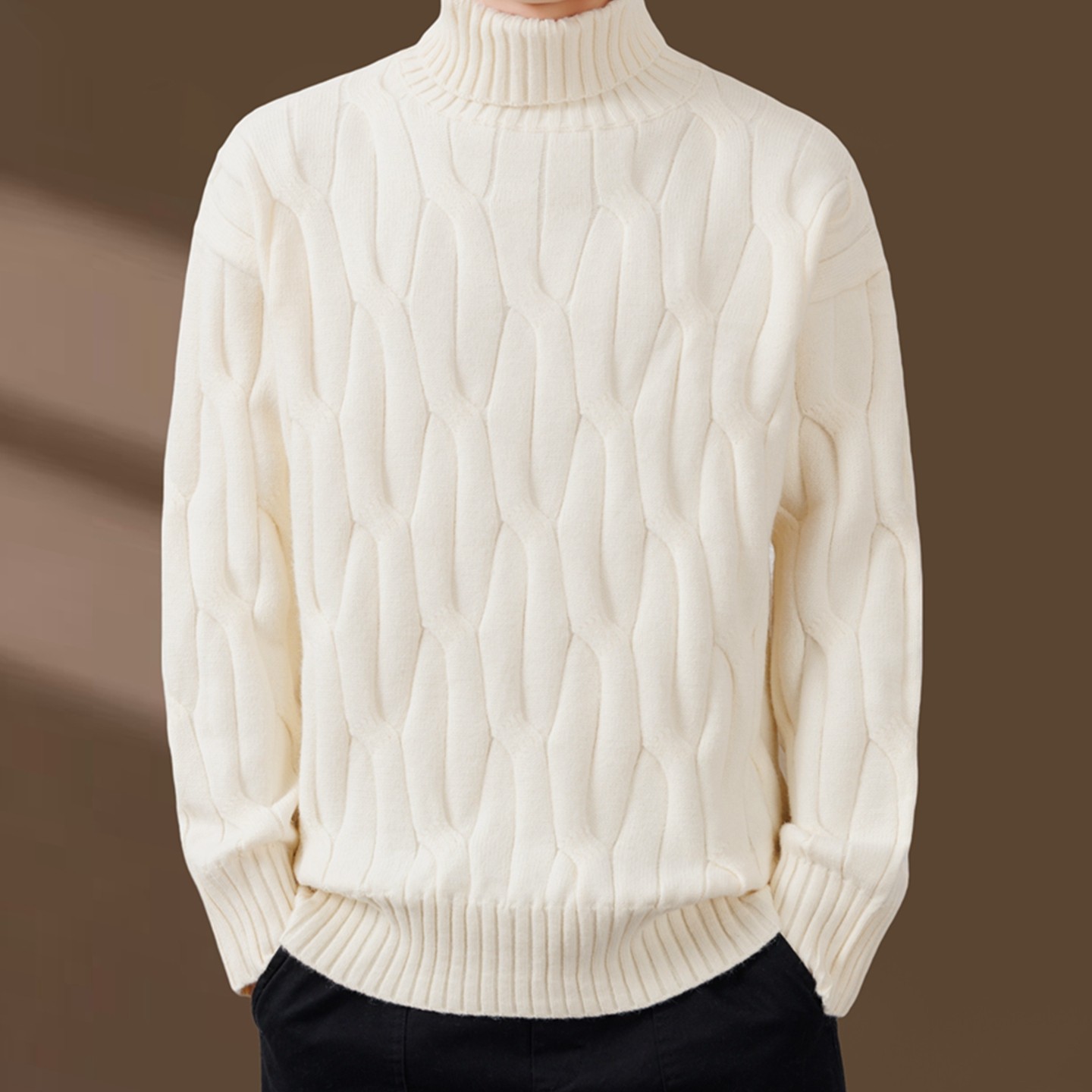 侨迪蒙拉翻领重磅针织衫男加厚保暖毛线衣内搭秋冬季高领潮牌毛衣,男装,针织衫/毛衣,淘宝优惠券,粉丝福利购,淘宝优惠卷